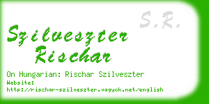 szilveszter rischar business card